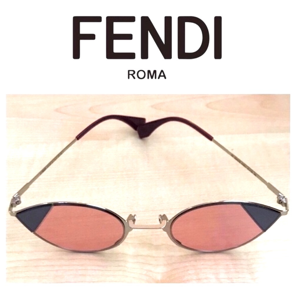 FENDI sunglasses for women Retro style with modern two-toned pink & blue lenses